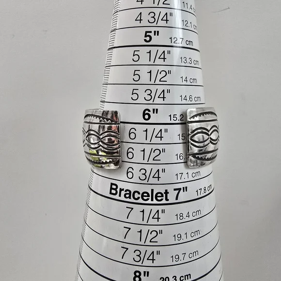 Handcrafted Sterling Silver Native American Cuff Bracelet – A Legacy in Metal - Picture 5 of 12